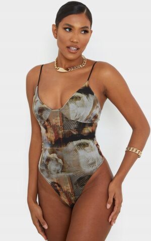 X5C108 PLT BRĄZOWE BODY NA RAMIĄCZKACH PRINT 40 L - obrazek 6
