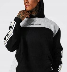 M7B35 BOOHOO SPORTOWA MĘSKA BLUZA Z KAPTUREM L