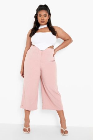 X6A017 BOOHOO PLUS SIZE SPODNIE DAMSKIE RÓŻOWE 46 3XL - obrazek 3