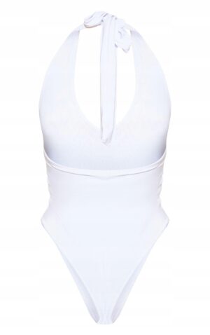 Z9C202 BIAŁE DOPASOWANE BODY Z ODKRYTYMI PLECAMI PRETTYLITTLETHING 34 - obrazek 5