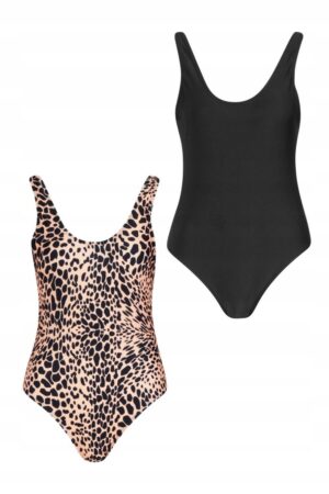 Z0G014 BOOHOO CZARNY STRÓJ KĄPIELOWY BASIC 38 M - obrazek 2