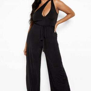 X2E201 BOOHOO PLUS CZARNY PROSTY KOMBINEZON 463XL 3XL