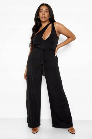 X2E201 BOOHOO PLUS CZARNY PROSTY KOMBINEZON 463XL 3XL