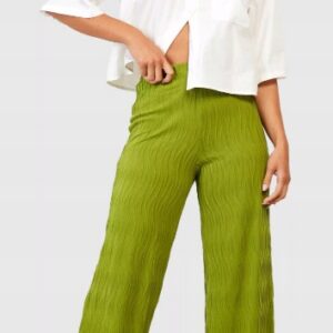 M7A122 BOOHOO SPODNIE DAMSKIE CZARNE MARSZCZONE CASUAL 36