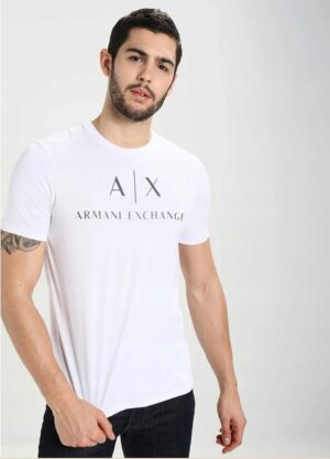 Z3G120 ARMANI EXCHANGE MĘSKI T-SHIRT BIAŁY LOGO L