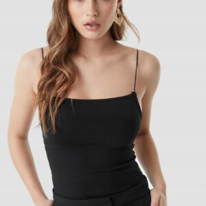 X1D212 NA-KA CZARNY DOPASOWANY TOP RAMIĄCZKA 42 XL