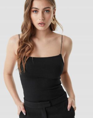 X1D212 NA-KA CZARNY DOPASOWANY TOP RAMIĄCZKA 42 XL