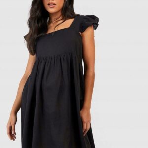 X3B008 BOOHOO MATERNITY LNIANA SUKIENKA CIĄŻOWA CZARNA 40 L L