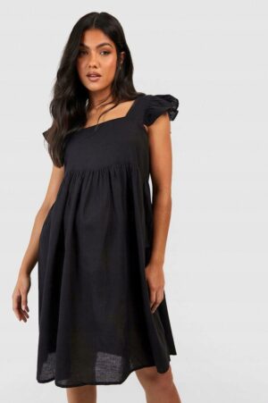 X3B008 BOOHOO MATERNITY LNIANA SUKIENKA CIĄŻOWA CZARNA 40 L L