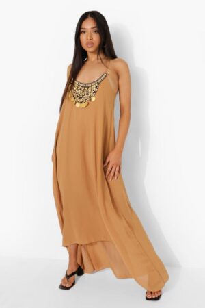 X6D307 BOOHOO PETITE SUKIENKA MAXI SZYFON 32 XXS - obrazek 5