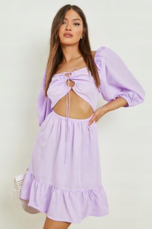 Z9E112 BOOHOO SUKIENKA DAMSKA LILA MINI 42 - obrazek 4