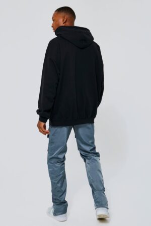 Z6D207 MATERIAŁOWE SZARE SPODNIE MĘSKIE BOJÓWKI SLIM FIT BOOHOO 36 - obrazek 3