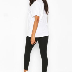 M4C301 BOOHOO MATERNITY CZARNE LEGGINSY BASIC S
