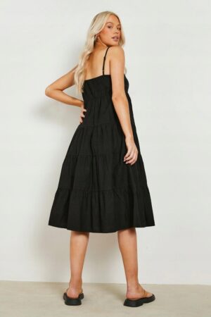 Z2A101 BOOHOO MATERNITY CZARNA SUKIENKA MIDI XXL - obrazek 2