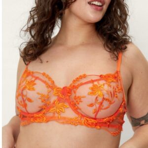 M0F316 BOOHOO PLUS SIZE BIUSTONOSZ POMARAŃCZOWY 44