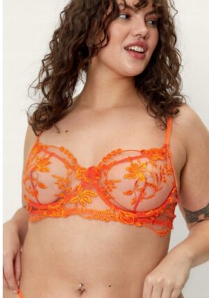 M0F316 BOOHOO PLUS SIZE BIUSTONOSZ POMARAŃCZOWY 44