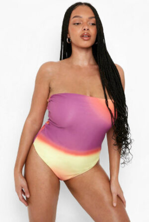 X9D306 BOOHOO PLUS STRÓJ KĄPIELOWY OMBRE 4XL
