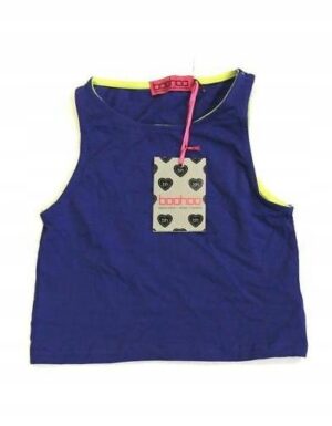 M3F318 BOOHOO DAMSKI SPORTOWY CROP TOP CZARNY 36 - obrazek 2