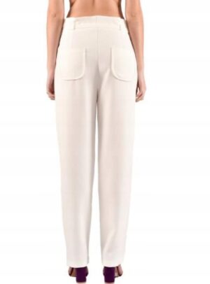 M3G006 SOFT REBELS SPODNIE DAMSKIE BIAŁE PROSTE WYSOKI STAN CASUAL S - obrazek 3