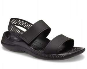 X4B133 CROCS DAMSKIE GUMOWE CZARNE SANDAŁY NA LATO NA RZEPY 39-40