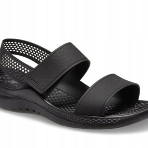 X4B133 CROCS DAMSKIE GUMOWE CZARNE SANDAŁY NA LATO NA RZEPY 39-40