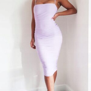 Z7F010 PRETTYLITTLETHING DOPASOWANA SUKIENKA TUBA NA RAMIĄCZKACH 34 XS