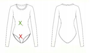 X3C303 PLT BIAŁE BODY WYCIĘTE BOKI 32 XXS XXS - obrazek 7