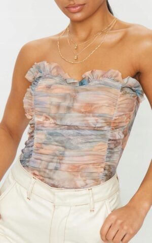 M0D102 TIULOWE BODY ODKRYTE RAMIONA OMBRE PRETTYLITTLETHING 34 - obrazek 4