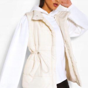 X5A101 BOOHOO KAMIZELKA PUCHOWA DAMSKA ECRU 44 XXL