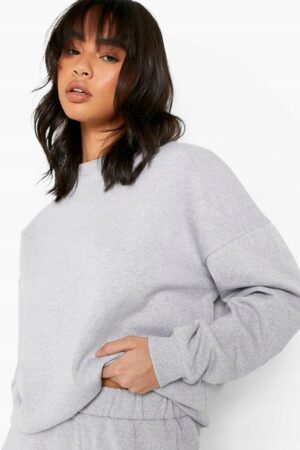 X6E204 BOOHOO SZARA BLUZA SPORTOWA BASIC 34 XS - obrazek 4