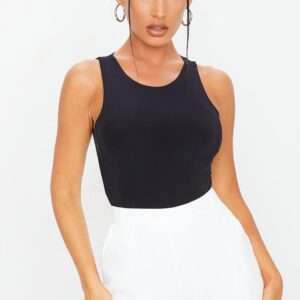 Z8F010 PLT DAMSKIE DOPASOWANE CZARNE BODY TOP 38 M