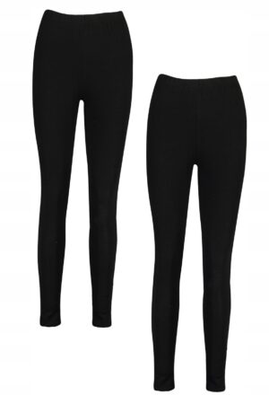 X1D313 BOOHOO CZARNE KLASYCZNE LEGGINSY Z WYSOKIM STANEM 38 M - obrazek 3