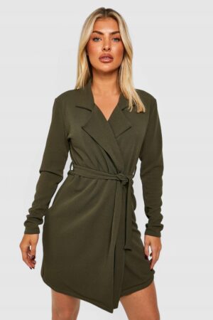 X8A108 BOOHOO SUKIENKA DAMSKA MINI KHAKI L - obrazek 2