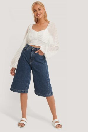 Z1B208 NA-KD BIAŁA BLUZKA TOP BOHO L L - obrazek 2