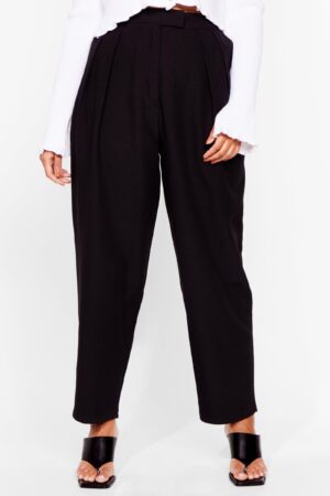 M2C013 NASTY GAL MATERIAŁOWE CZARNE SPODNIE 44 XXL - obrazek 5