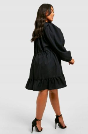 X0E014 BOOHOO PLUS SIZE SUKIENKA DAMSKA ZIELONA 46 - obrazek 3