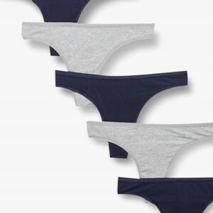 M0B316 IRIS LILLY DAMSKIE SZARE STRINGI 5 PACK S