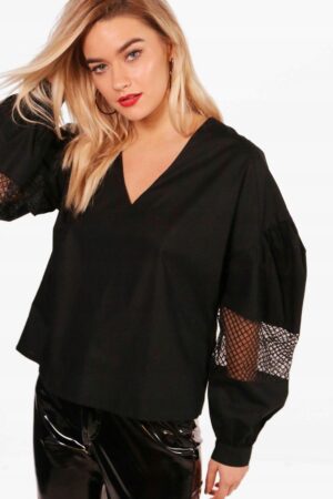 Z2F311 BOOHOO BLUZKA LUŹNA SIATECZKA _ S - obrazek 2