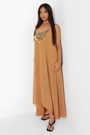X6D307 BOOHOO PETITE SUKIENKA MAXI SZYFON 32 XXS - obrazek 4