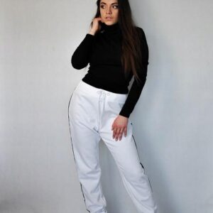 Z7D105 BOOHOO CZARNA PRĄŻKOWANA BLUZKA GOLF M