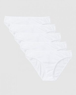 X8F208 DEBENHAMS BIAŁE FIGI BAWEŁNIANE 5 PACK XL - obrazek 3