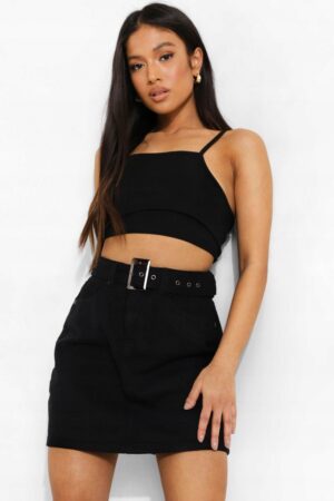 X0D302*BOOHOO PETITE SPÓDNICA JEANSOWA XXS 32 A00 - obrazek 5