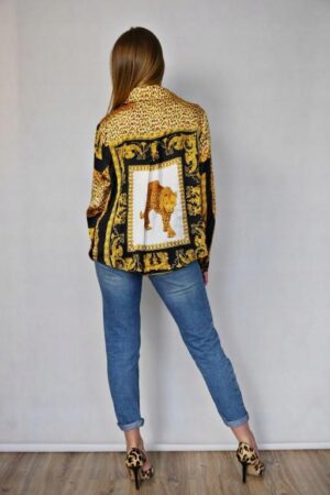 X6B308 BOOHOO PETITE KOSZULA W PANTERKĘ PRINT 38 M - obrazek 2