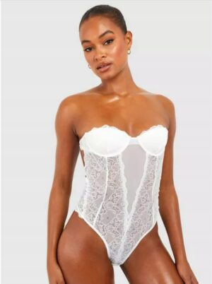 M5C118 BOOHOO BODY DAMSKIE Z GORSETEM KORONKA L - obrazek 2