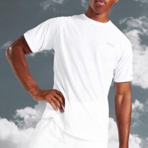 M5C309 BOOHOO MĘSKI T-SHIRT SPORTOWY BIAŁY XS