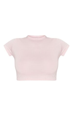 M9A121 PRETTYLITTLETHING RÓŻOWY DOPASOWANY CROP TOP 34 XS - obrazek 3