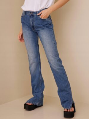 X3B102 NELLY SPODNIE DŻINSOWE PROSTE MID WAIST XS - obrazek 4
