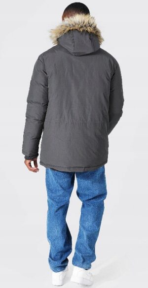 X2A008 BOOHOO KURTKA MĘSKA PUCHOWA ZIELONA S/M - obrazek 2