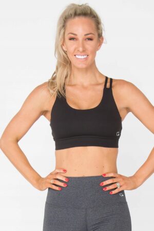 Z0D302*TONED CZARNY CROP TOP FITNESS S 36 A00 - obrazek 6