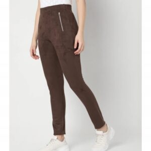Z9A019 VERO MODA DAMSKIE LEGGINSY CZARNE Z ZAMKAMI 38 M